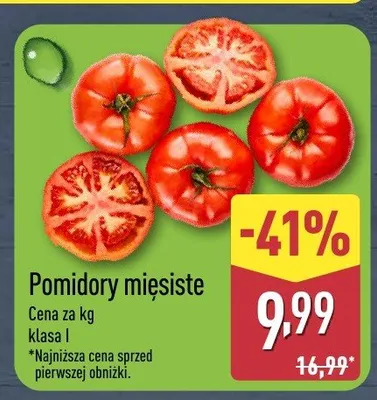 Pomidory mięsiste promocja w Aldi