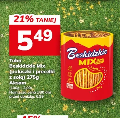 Tuba Beskidzkie Mix (paluszki i precelki z solą) Aksam promocja w Hitpol