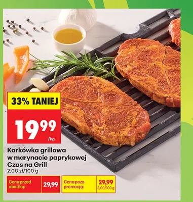 Karkówka grillowa w marynacie paprykowej promocja w Biedronka