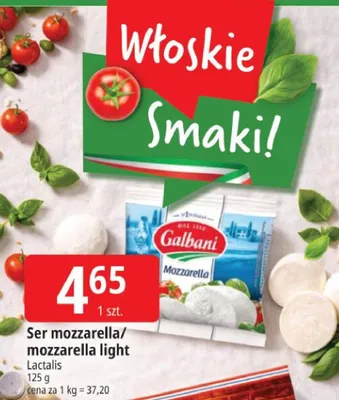 Ser mozzarella/mozzarella light promocja w Leclerc