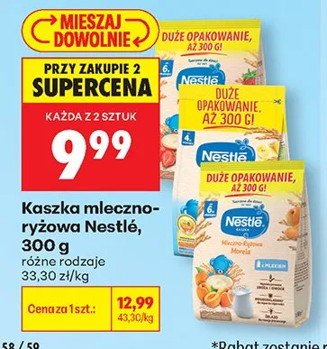 Kaszka mleczno-ryżowa Nestlé promocja w Biedronka