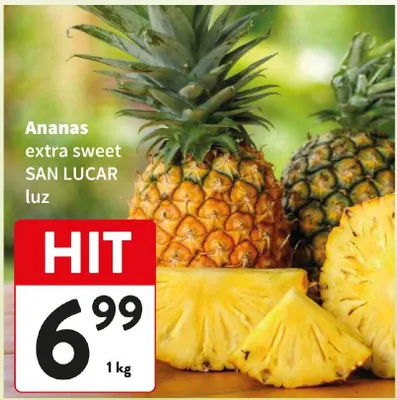 Ananas extra sweet luz promocja w Intermarche
