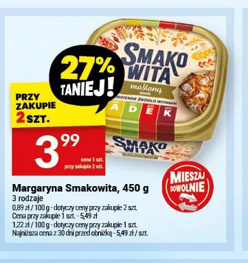Margaryna Smakowita 450g promocja w Twój Market