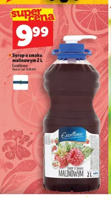 Syrop o smaku malinowym Excellence promocja w TOPAZ