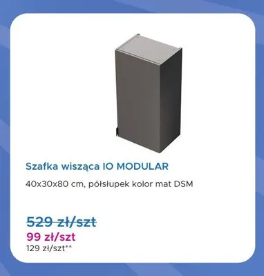 Szafka wisząca IO Modular półsłupek mat DSM promocja w Blu Salony Łazienek
