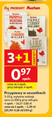 Pieprz czarny mielony Auchan promocja w Auchan