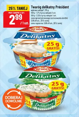 Twaróg delikatny naturalny Président promocja w POLOmarket