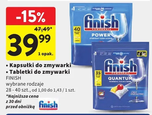 Kapsułki do zmywarki, tabletki do zmywarki wybrane rodzaje promocja w Intermarche