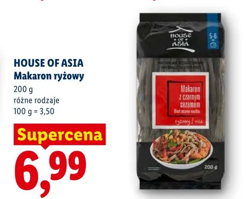 Makaron ryżowy House of Asia promocja w Lidl