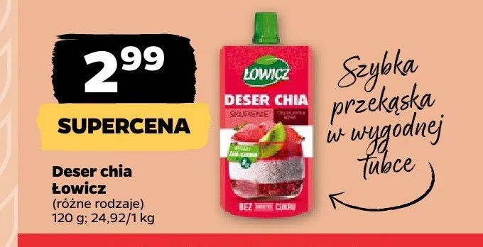 Deser chia Łowicz promocja w Netto