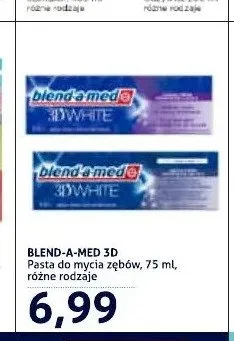 Pasta do mycia zębów Blend-a-med 3D White promocja w Blue Stop