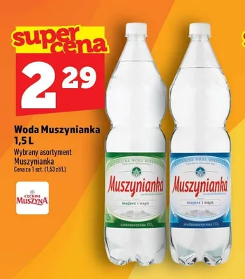 Woda mineralna niskonasycona CO2 Muszynianka promocja w TOPAZ