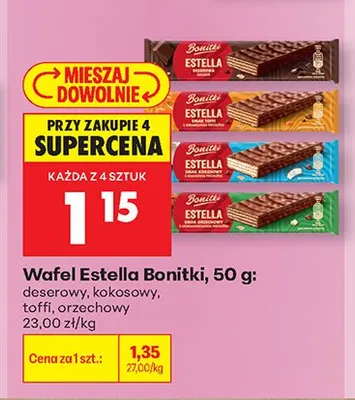 Wafel Estella Bonitki toffi promocja w Biedronka