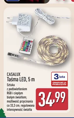 Taśma LED 5 m Casalux promocja w Aldi