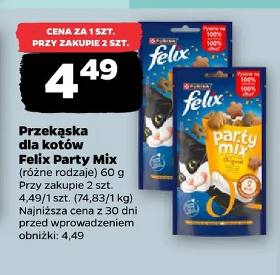 Przekąska dla kotów Felix Party Mix promocja w Netto