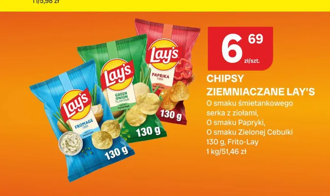 Chipsy ziemniaczane Lay's o smaku papryki promocja w Chorten