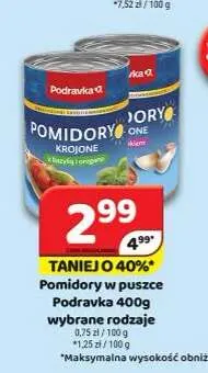 Pomidory w puszce Podravka promocja w Delfin