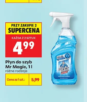Płyn do szyb Mr Magic promocja w Biedronka