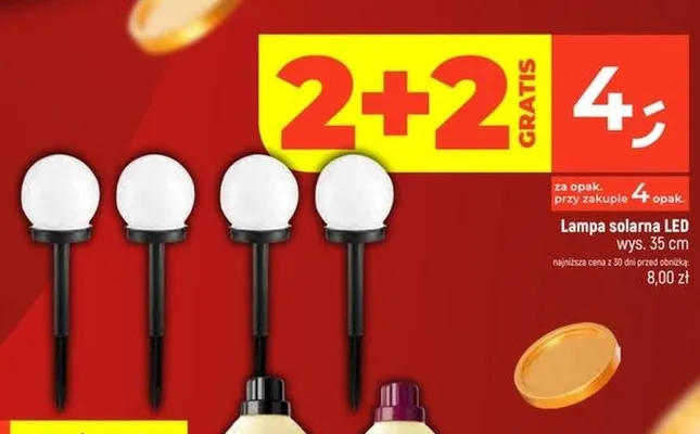 Lampa solarna LED wys. 35 cm promocja w Dealz