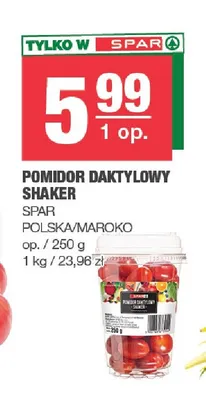 Pomidor daktylowy Shaker SPAR promocja w SPAR