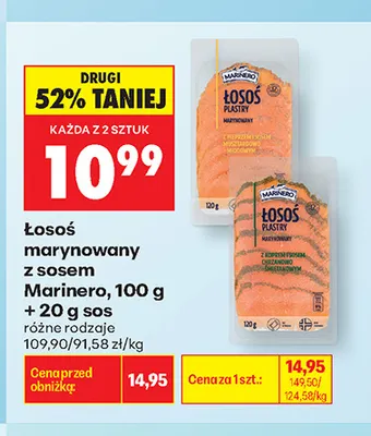 Łosoś marynowany z koperkiem i sosem chrzanowo-śmietankowym Marinero promocja w Biedronka