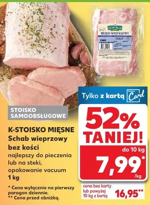 Schab wieprzowy bez kości promocja w Kaufland