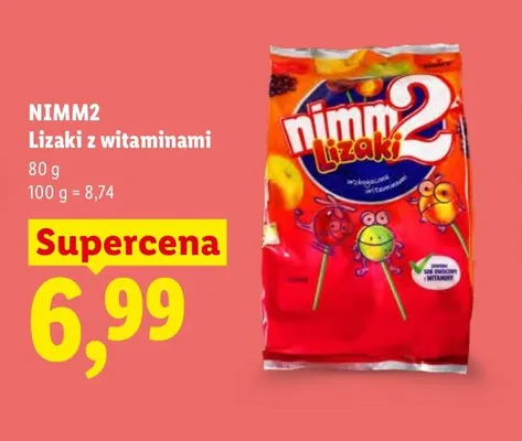 Lizaki z witaminami Nimm2 promocja w Lidl