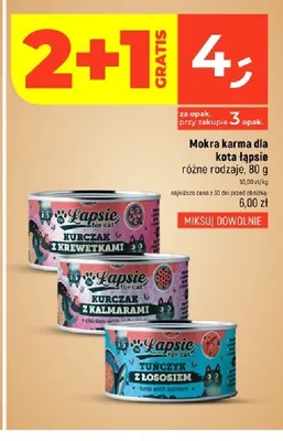 Mokra karma dla kota Łapsie kurczak z krewetkami promocja w Dealz