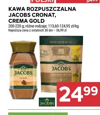 Kawa rozpuszczalna Jacobs Cronat Gold promocja w Stokrotka