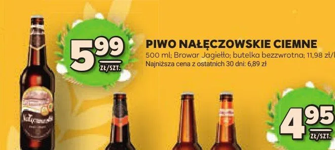 Piwo nałęczowskie ciemne promocja w Stokrotka