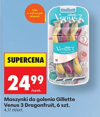 Maszynki do golenia Venus 3 Dragonfruit promocja w Biedronka