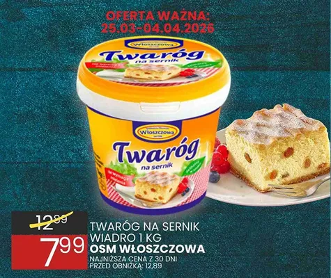 Twaróg na sernik wiadro  promocja w Wafelek