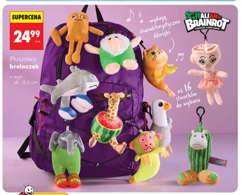Pluszowy breloczek Skifidol Italian Brainrot promocja w Biedronka