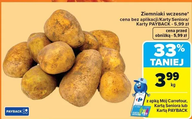 Ziemniaki wczesne promocja w Carrefour Market