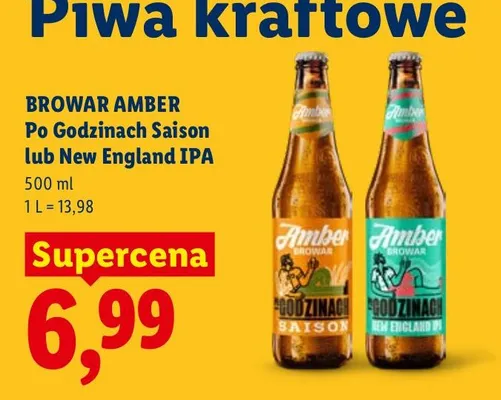 Piwo kraftowe Po Godzinach Saison lub New England IPA promocja w Lidl