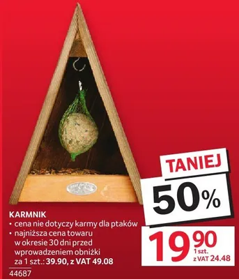 Karmnik dla ptaków promocja w Selgros