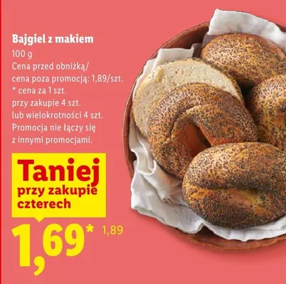 Bajgiel z makiem Piekarnia Lidla promocja w Lidl