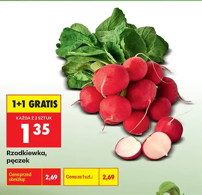 Rzodkiewka pęczek promocja w Biedronka