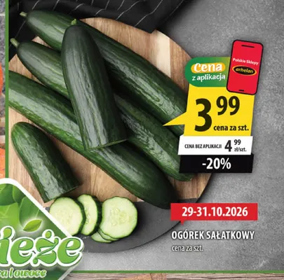 Ogórek sałatkowy promocja w Arhelan