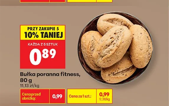 Bułka poranna fitness promocja w Biedronka