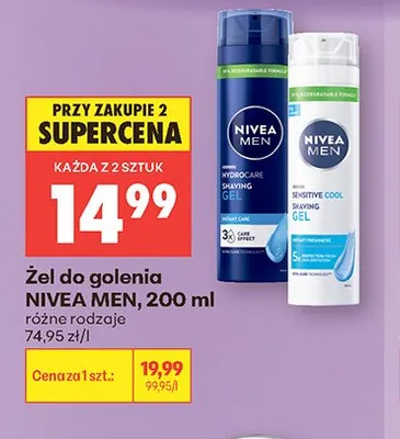 Żel do golenia NIVEA MEN promocja w Biedronka