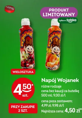 Napój Wojanek Mandarynka promocja w Żabka