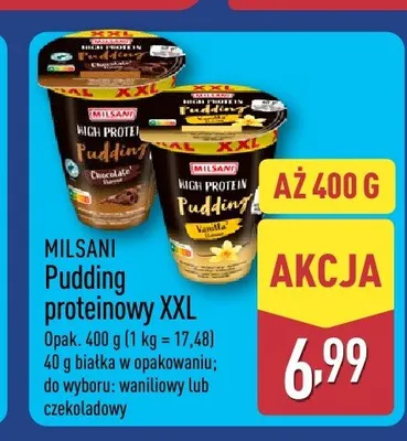 Pudding proteinowy XXL Milsani promocja w Aldi