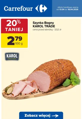 Szynka bogny promocja w Carrefour