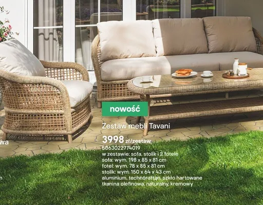 Zestaw mebli Tavani promocja w Castorama