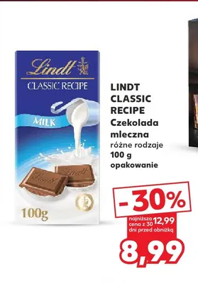 Czekolada mleczna Lindt Classic Recipe promocja w Kaufland