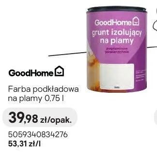 Farba podkładowa na plamy GoodHome 0,75l promocja w Castorama