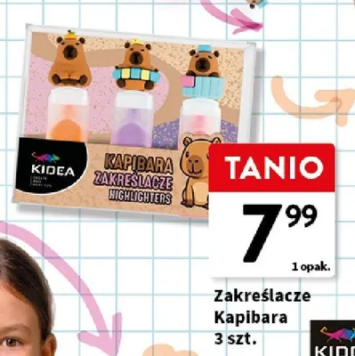 Zakreślacze Kapibara Kidea promocja w Intermarche