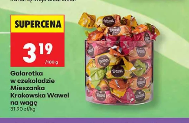 Galaretka w czekoladzie Mieszanka Krakowska Wawel na wagę promocja w Biedronka