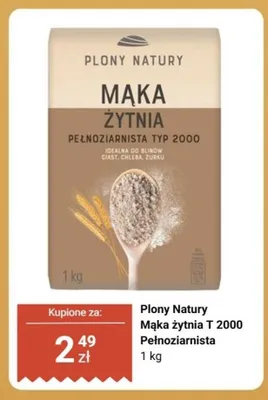 Mąka żytnia Plony Natury Typ 2000 Pełnoziarnista promocja w Biedronka